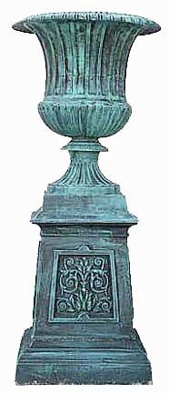 Large Cast Aluminum Urn